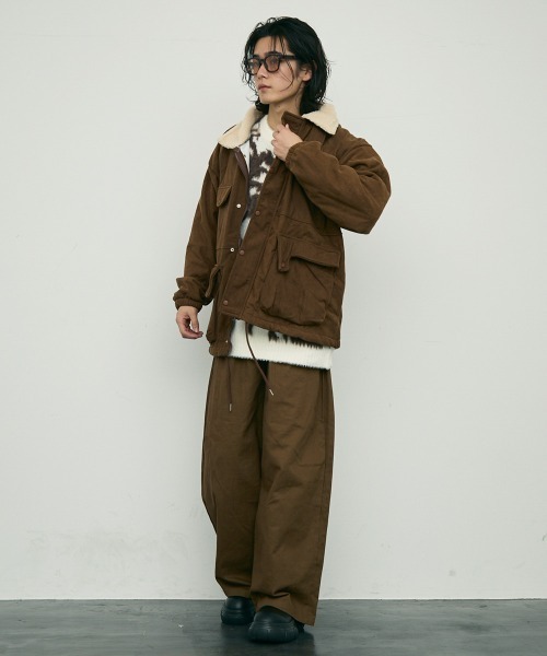 Shoowtime(ショウタイム)の「Shaggy mohair like loose crew neck knit / シャギーモヘアライク ルーズクルーネックニット(ニット/セーター・メンズ・ブラック/グレー/ホワイト・MEDIUM/LARGE/SMALL)」の19枚目の写真