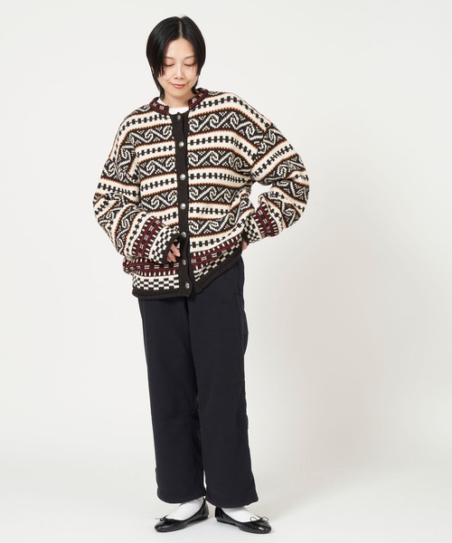 THE SHINZONE(ザ シンゾーン)の「FAIR ISLE KNIT CARDIGAN(ニット/セーター・レディース・ブラウン系/ネイビー系・FREE)」の4枚目の写真