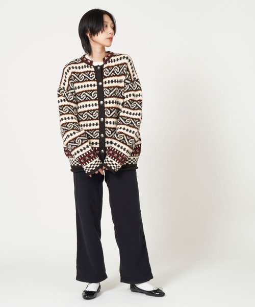 THE SHINZONE(ザ シンゾーン)の「FAIR ISLE KNIT CARDIGAN(ニット/セーター・レディース・ブラウン系/ネイビー系・FREE)」の9枚目の写真