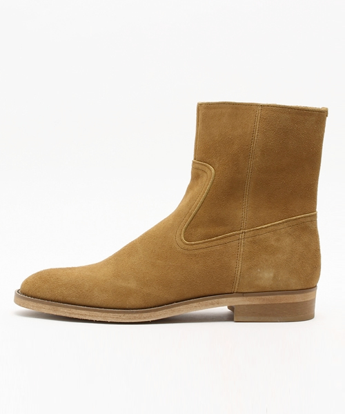 Lui's（ルイス）の「Lui's(ルイス) サイドZIPスウェードブーツ（ブーツ・メンズ・キャメル/ブラック・43/41/42）」の3枚目の写真