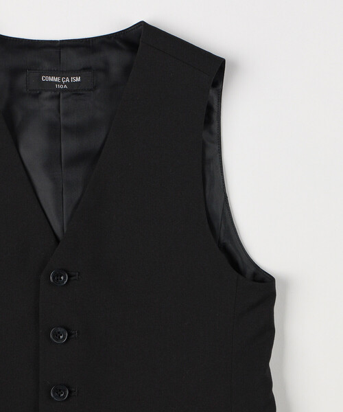 COMME CA ISM（コムサイズム）の「【セットアップ対応】フォーマル ベスト（スーツベスト・キッズ・ブラック・110cm/120cm/130cm）」の4枚目の写真