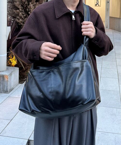 【大容量】フェイクレザーショルダーBAG（ショルダーバッグ）｜CIAOPANIC（チャオパニック）