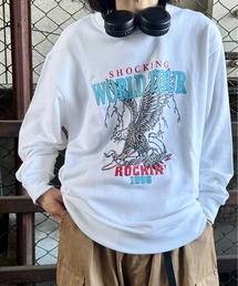 【MODISH GAZE】WORLD TOUR バンド風裏毛スウェット(CP)