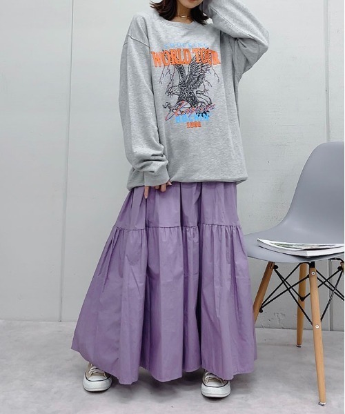 MODISH GAZE（モディシュガゼ）の「【MODISH GAZE】WORLD TOUR バンド風裏毛スウェット(CP)（スウェット・メンズ・ブラック/ホワイト/杢グレー・L）」の9枚目の写真