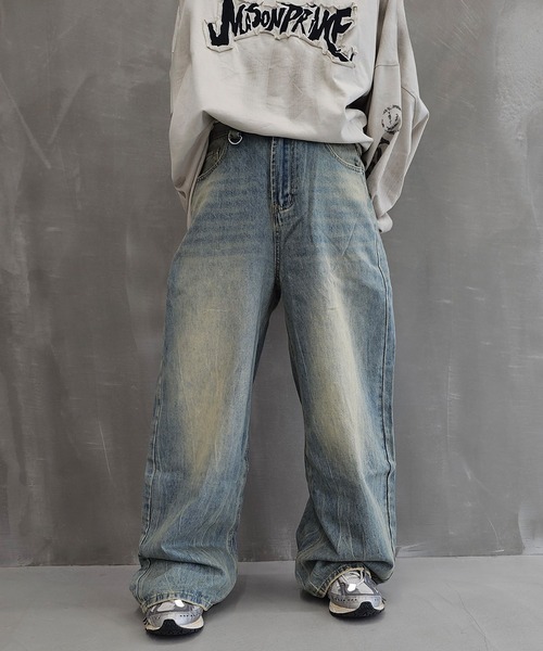 WESTBOY(ウエストボーイ)の「ルーズバギーウォッシュドデニムパンツ/ワイドデニムパンツ WO24W5PT02【WB ORIGINALS】(デニムパンツ・メンズ・ライトブルー・XL/M/L/S)」の13枚目の写真