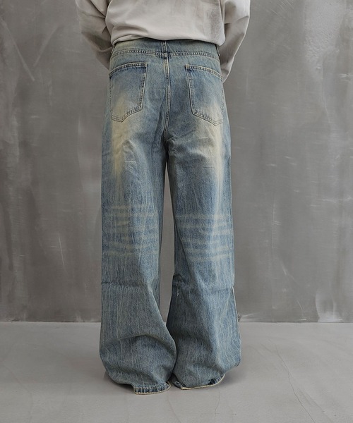 WESTBOY(ウエストボーイ)の「ルーズバギーウォッシュドデニムパンツ/ワイドデニムパンツ WO24W5PT02【WB ORIGINALS】(デニムパンツ・メンズ・ライトブルー・XL/M/L/S)」の16枚目の写真