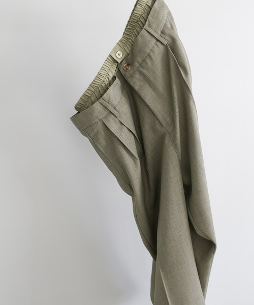 select MOCA(セレクトモカ)の「レイヤードウエストデザインパンツ(スラックス・レディース・ブラック/グレー・MEDIUM/LARGE)」の5枚目の写真