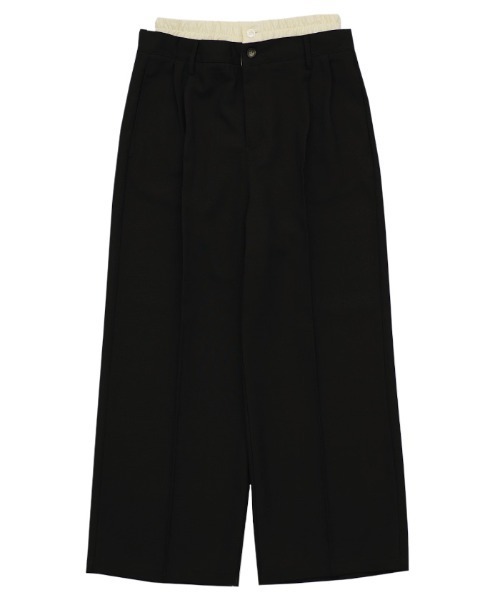 select MOCA(セレクトモカ)の「レイヤードウエストデザインパンツ(スラックス・レディース・ブラック/グレー・MEDIUM/LARGE)」の18枚目の写真