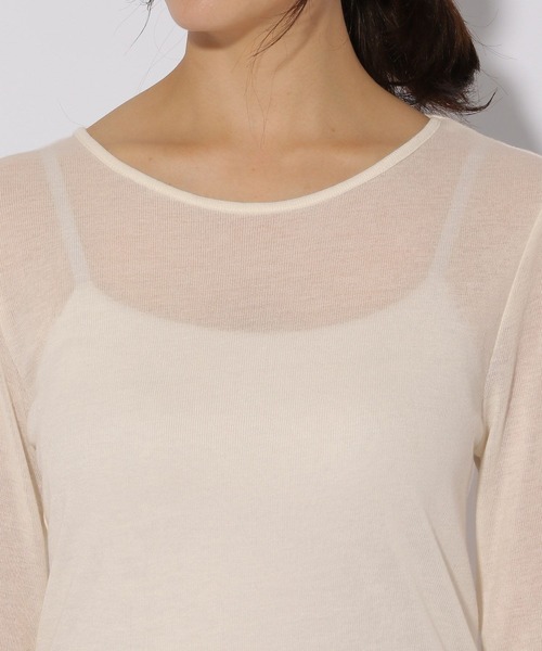 Elura（エルーラ）の「シャーリングスリーブプルオーバー/286641（Tシャツ/カットソー・レディース・ホワイト/ブラック・MEDIUM/LARGE）」の12枚目の写真