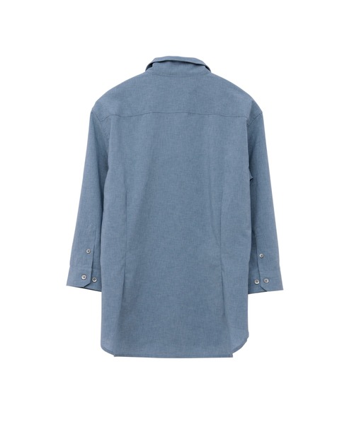 HIGH STREET（ハイストリート）の「HIGH STREET∴COOLトロピカルショートウイング７分袖シャツ（シャツ/ブラウス・メンズ・ホワイト/ネイビー/ブルー系2/グレー系その他・M/L/S/LL）」の5枚目の写真