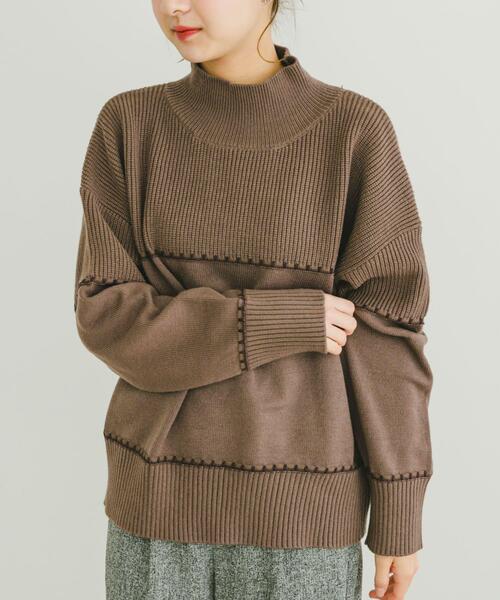ITEMS URBANRESEARCH(アイテムズ アーバンリサーチ)の「ハイネックステッチニット(ニット/セーター・レディース・モカ/グレー/ホワイト系その他・FREE)」の21枚目の写真
