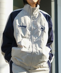 THRASHER（スラッシャー）の「NYLON TRACK JACKET/スラッシャースタンドカラーナイロンジャケット ウィンドブレーカー 刺繍ロゴ スポーツMIX ストリート（ナイロンジャケット）」