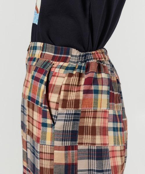 DOUBLE STANDARD CLOTHING(ダブルスタンダードクロージング)の「パッチワークチェックワイドパンツ(スラックス・レディース・レッド/ブルー・36/38)」の6枚目の写真
