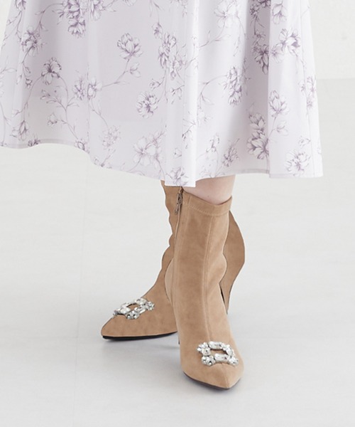 ビジューモチーフストレッチブーツ/MO33401（ブーツ）｜ORiental TRaffic（オリエンタルトラフィック） 8,428円