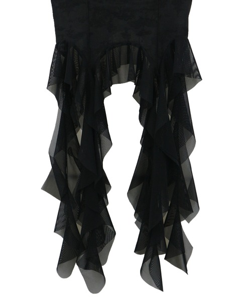 tinkerend（ティンカーエンド）の「Drop Frill Camisole / ドロップフリルキャミソール（キャミソール・レディース・ブラック/ホワイト・FREE）」の8枚目の写真