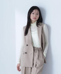 NATURAL BEAUTY BASIC | ◇リラクシーツイルシリーズ ダブルブレストテーラードジレ(その他アウター)