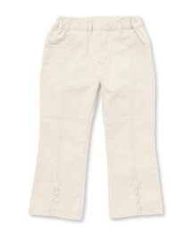 SLAP SLIP | 裾スリットパール花付きツイルデニムパンツ(90~130cm)(デニムパンツ)