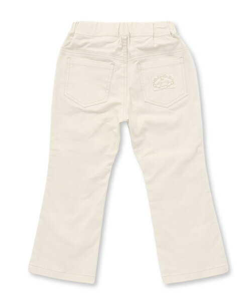 SLAP SLIP(スラップスリップ)の「裾スリットパール花付きツイルデニムパンツ(90~130cm)(デニムパンツ・キッズ・ブルー/オフホワイト・90cm/110cm/100cm/120cm/130cm)」の8枚目の写真