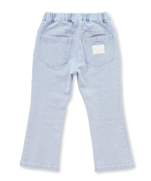 SLAP SLIP(スラップスリップ)の「裾スリットパール花付きツイルデニムパンツ(90~130cm)(デニムパンツ・キッズ・ブルー/オフホワイト・90cm/110cm/100cm/120cm/130cm)」の11枚目の写真