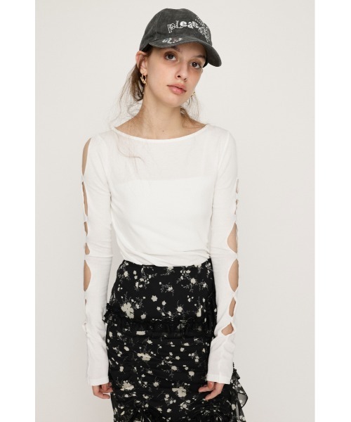 セール】HOLE DESIGN CUT TOPS ホール デザインカット トップス