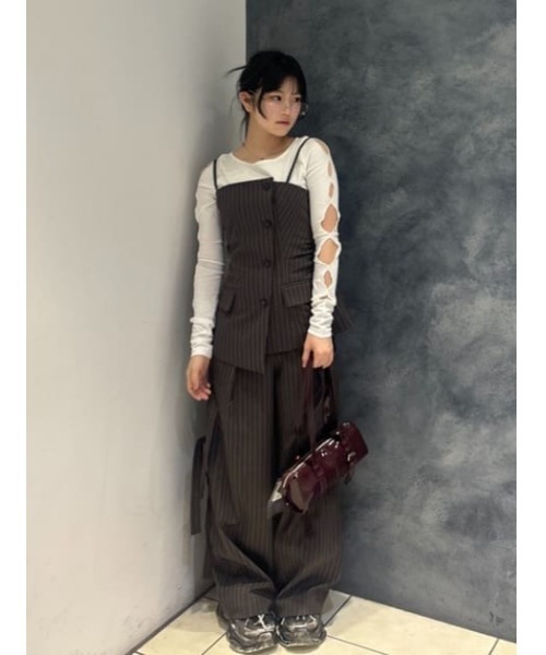 セール】HOLE DESIGN CUT TOPS ホール デザインカット トップス