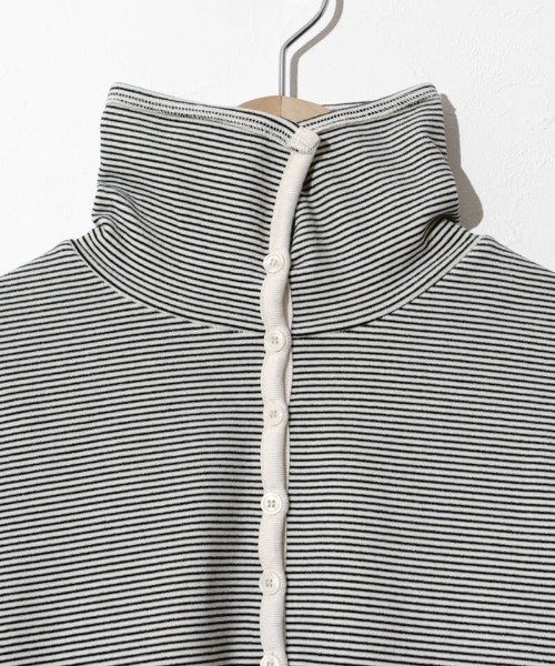 flower(フラワー)の「タイニーボーダートップ(Tシャツ/カットソー・レディース・ブラウン/ブラック・FREE)」の16枚目の写真