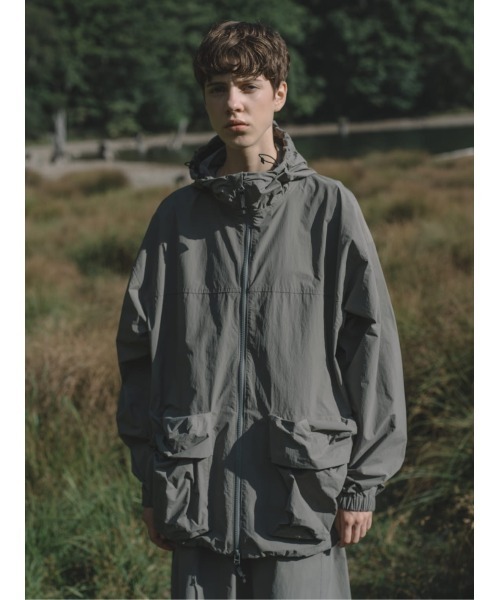 Snow Peak（スノーピーク）の「Nylon Tussah Jacket フードジャケット（その他アウター・メンズ・ブラック/グレー/ライトオリーブ・1/S/M/L/XL）」の3枚目の写真