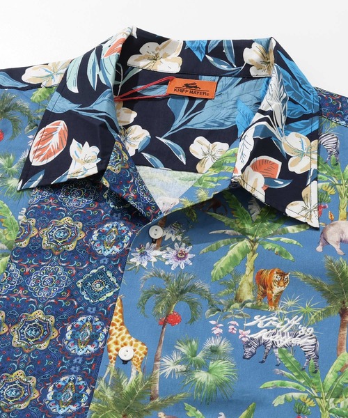 KRIFF MAYER(クリフメイヤー)の「ツギハギアロハシャツ(シャツ/ブラウス・メンズ・ブラック/オフホワイト/ネイビー・MEDIUM/LARGE/X-LARGE)」の9枚目の写真