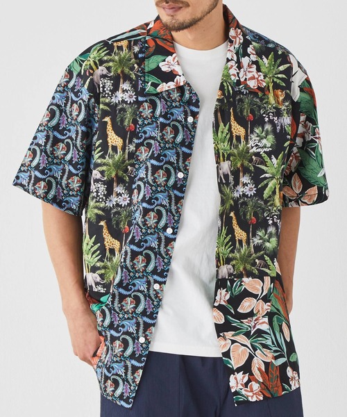 KRIFF MAYER(クリフメイヤー)の「ツギハギアロハシャツ(シャツ/ブラウス・メンズ・ブラック/オフホワイト/ネイビー・MEDIUM/LARGE/X-LARGE)」の14枚目の写真