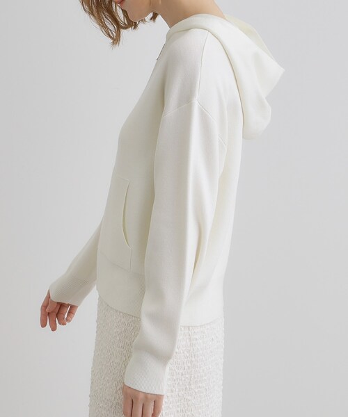 grove（グローブ）の「【抗ピル】ニットフードパーカ（パーカー・レディース・オフホワイト/ライトグレー・02/03/01/05/04）」の17枚目の写真