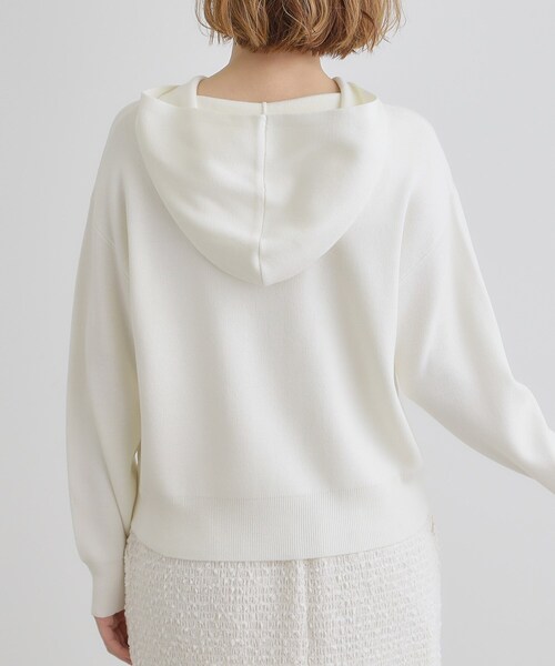 grove（グローブ）の「【抗ピル】ニットフードパーカ（パーカー・レディース・オフホワイト/ライトグレー・02/03/01/05/04）」の18枚目の写真