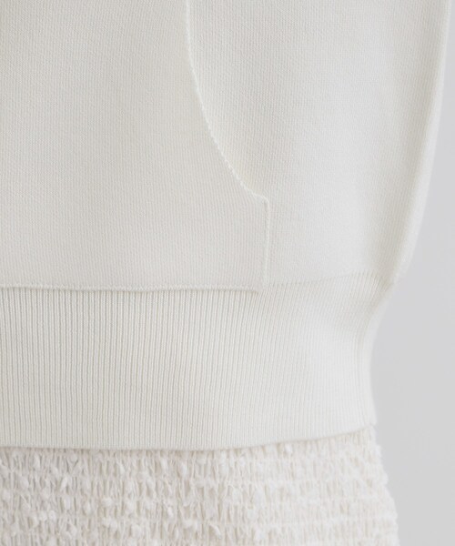 grove（グローブ）の「【抗ピル】ニットフードパーカ（パーカー・レディース・オフホワイト/ライトグレー・02/03/01/05/04）」の6枚目の写真