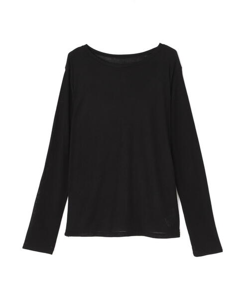 N.（N. Natural Beauty Basic）（エヌエヌナチュラルビューティーベーシック）の「シアーカットソーロンＴ（Tシャツ/カットソー・レディース・ライラック/オフホワイト/ブラック・MEDIUM）」の22枚目の写真