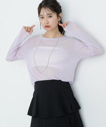 N.（N. Natural Beauty Basic） | シアーカットソーロンＴ(Tシャツ/カットソー)