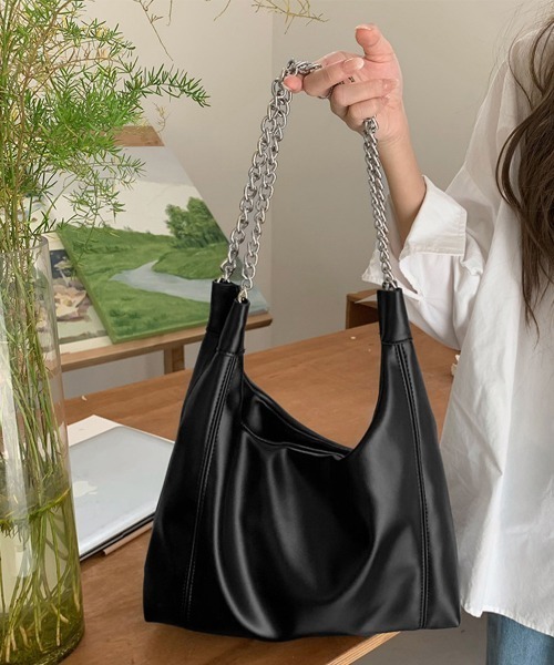 Miniministore(ミニミニストア)の「トートバッグ チェーンホーボーバッグ合皮(トートバッグ・レディース・ブラック/アイボリー・FREE)」の20枚目の写真