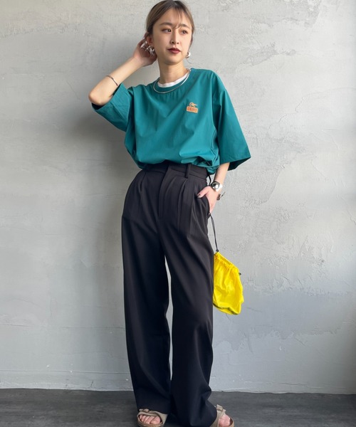 CHUMS（チャムス）の「【WEB限定】[CHUMS/チャムス] エアトレイル ストレッチ バックロゴ ショートスリーブTシャツ（Tシャツ/カットソー・レディース・グリーン/グレー/ブラック・M/L/XL）」の21枚目の写真