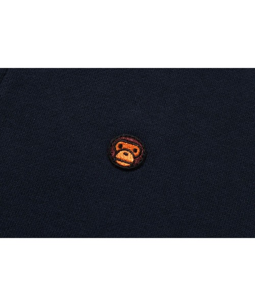 A BATHING APE（アベイシングエイプ）の「MILO FACE ZIP HOODIE（パーカー・キッズ・ネイビー/イエロー・110/140/130/90/100/120）」の7枚目の写真
