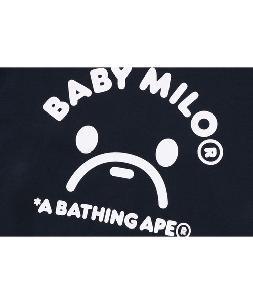 A BATHING APE（アベイシングエイプ）の「MILO FACE ZIP HOODIE（パーカー・キッズ・ネイビー/イエロー・110/140/130/90/100/120）」の9枚目の写真