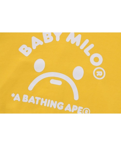 A BATHING APE（アベイシングエイプ）の「MILO FACE ZIP HOODIE（パーカー・キッズ・ネイビー/イエロー・110/140/130/90/100/120）」の10枚目の写真