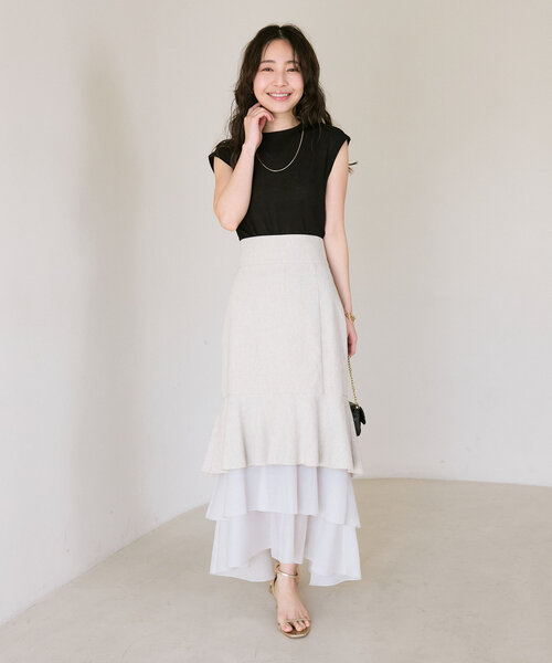 セール】【名品・着回し力抜群】シアーノースリーブカットソー