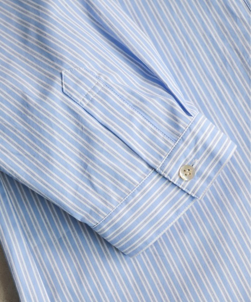 NOMBRE IMPAIR（ノンブルアンペール）の「ストライプ刺繍　6分袖レギュラーシャツ（シャツ/ブラウス・レディース・ネイビー/サックスブルー・FREE）」の8枚目の写真