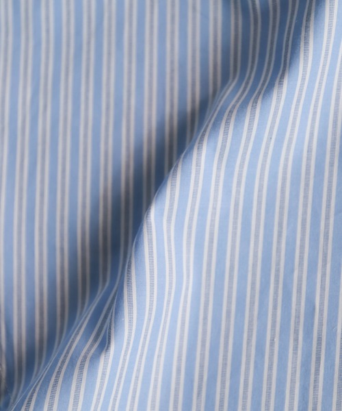 NOMBRE IMPAIR（ノンブルアンペール）の「ストライプ刺繍　6分袖レギュラーシャツ（シャツ/ブラウス・レディース・ネイビー/サックスブルー・FREE）」の7枚目の写真