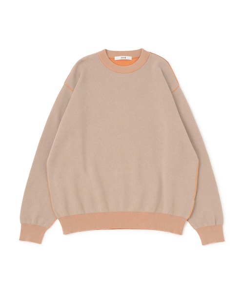 j.n.r.d(ジェー・エヌ・アール・ディー)の「カラーリンキングジャガードニット(Tシャツ/カットソー・メンズ・ベージュ/オフホワイト/ブルー・LL/M/L)」の1枚目の写真