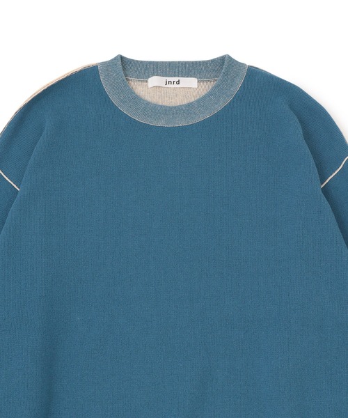 j.n.r.d(ジェー・エヌ・アール・ディー)の「カラーリンキングジャガードニット(Tシャツ/カットソー・メンズ・ベージュ/オフホワイト/ブルー・LL/M/L)」の10枚目の写真