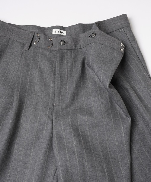 Jieda（ジエダ）の「OVER RAP SLACKS（スラックス・メンズ・グレー/ブラック・1/2）」の10枚目の写真
