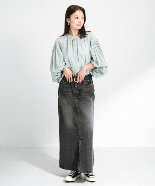 URBAN RESEARCH Sonny Label（アーバンリサーチサニーレーベル）の「Aラインデニムスカート（スカート・レディース・ブラック/インディゴブルー・36/38）」の18枚目の写真