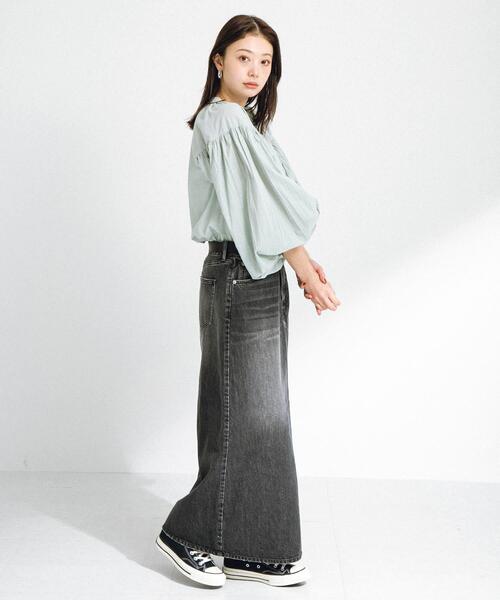 URBAN RESEARCH Sonny Label（アーバンリサーチサニーレーベル）の「Aラインデニムスカート（スカート・レディース・ブラック/インディゴブルー・36/38）」の20枚目の写真