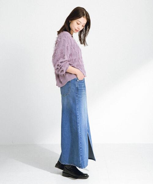 URBAN RESEARCH Sonny Label（アーバンリサーチサニーレーベル）の「Aラインデニムスカート（スカート・レディース・ブラック/インディゴブルー・36/38）」の7枚目の写真