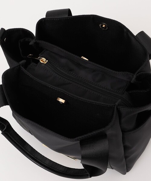 quaranciel: 2way 8ポケット ライン ショルダー バッグ（ショルダー