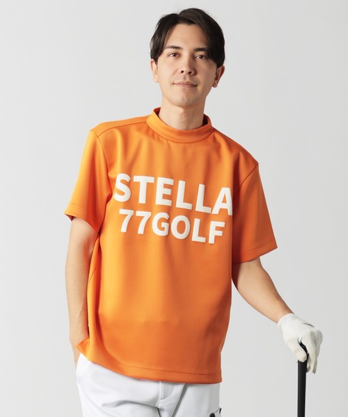 セール】蛍光ｶﾗｰｺﾞﾙﾌﾓｯｸﾈｯｸ半袖T（Tシャツ/カットソー）｜stella77golf